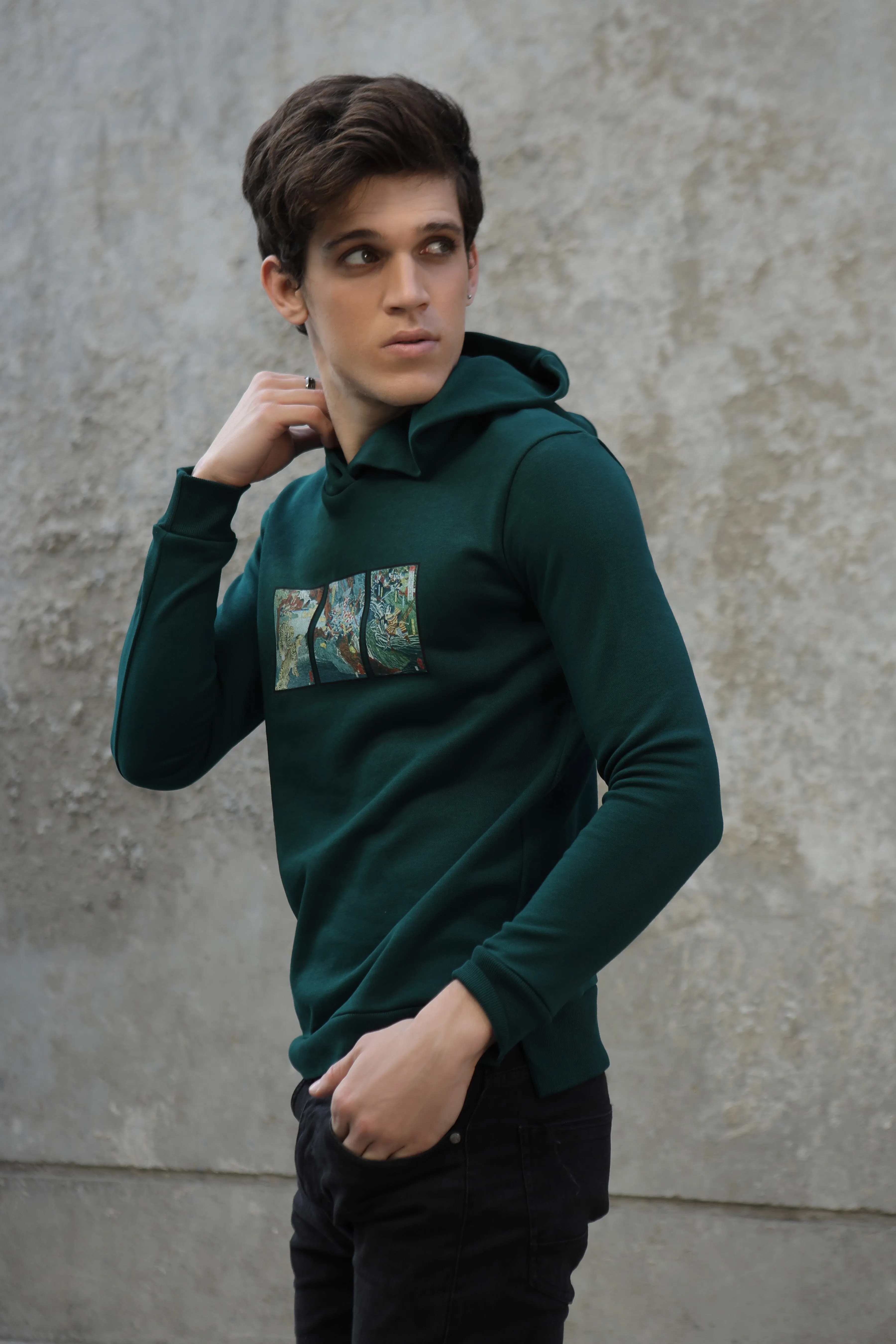 Printed Hoodie - Rain Forest