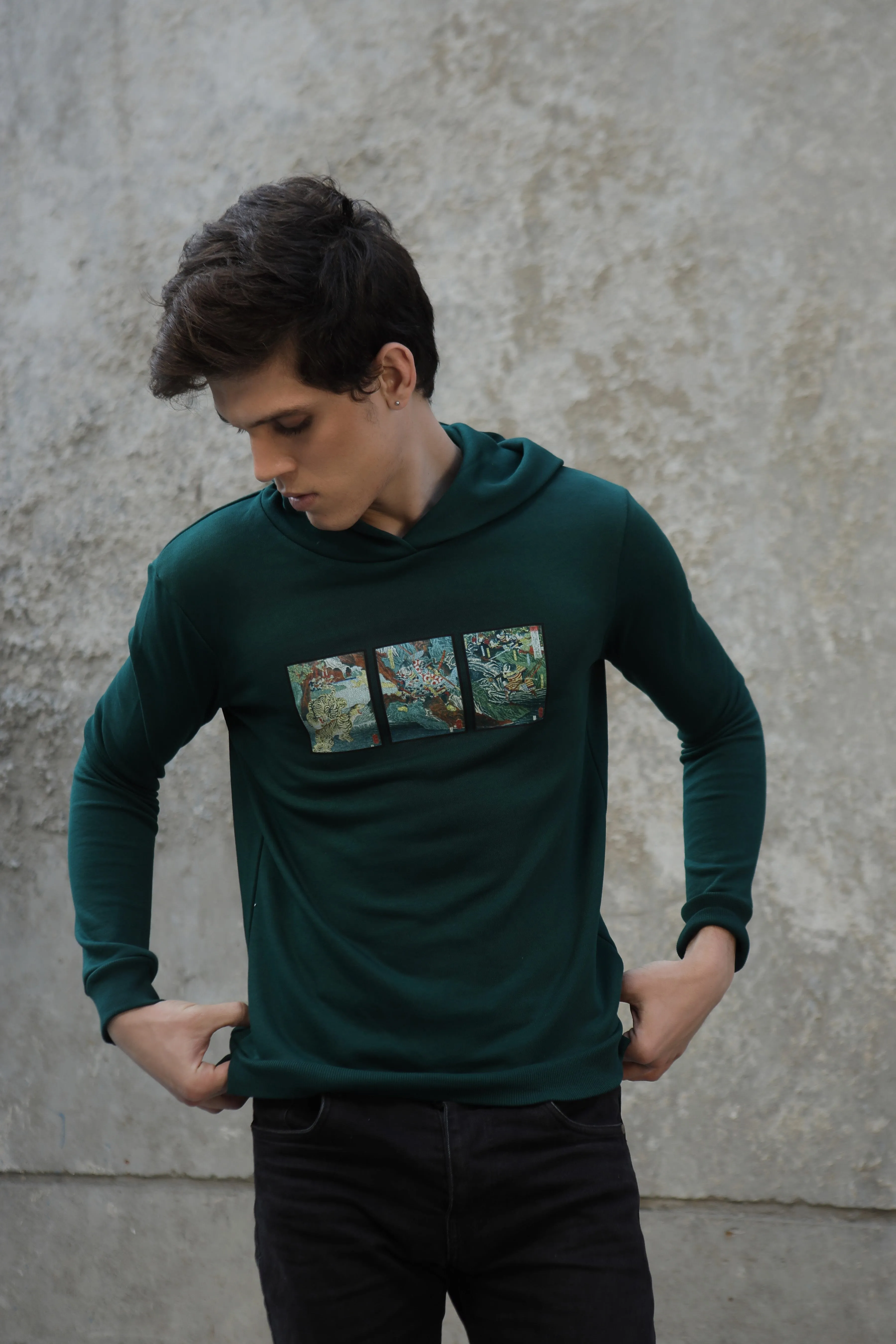 Printed Hoodie - Rain Forest