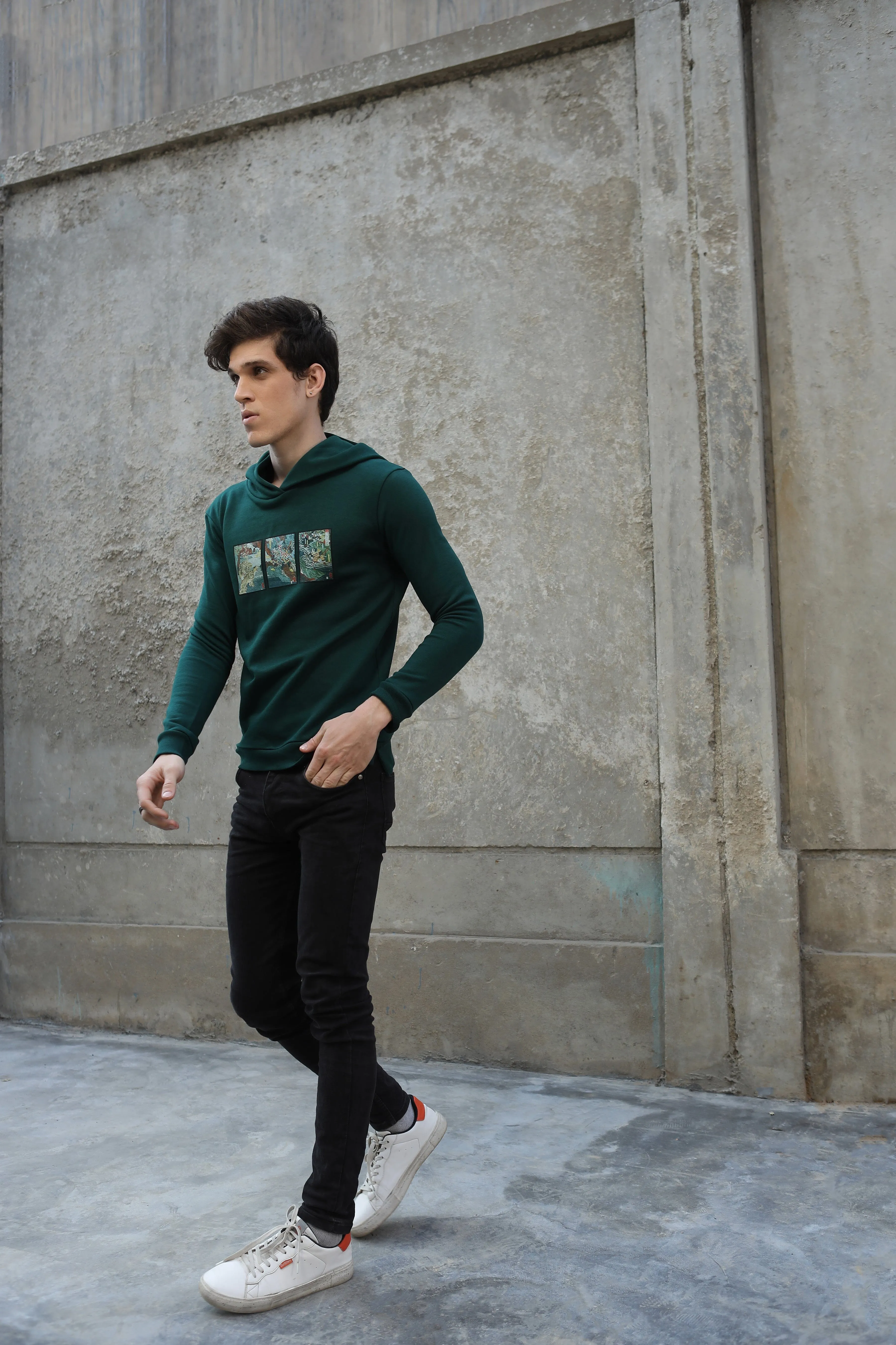 Printed Hoodie - Rain Forest