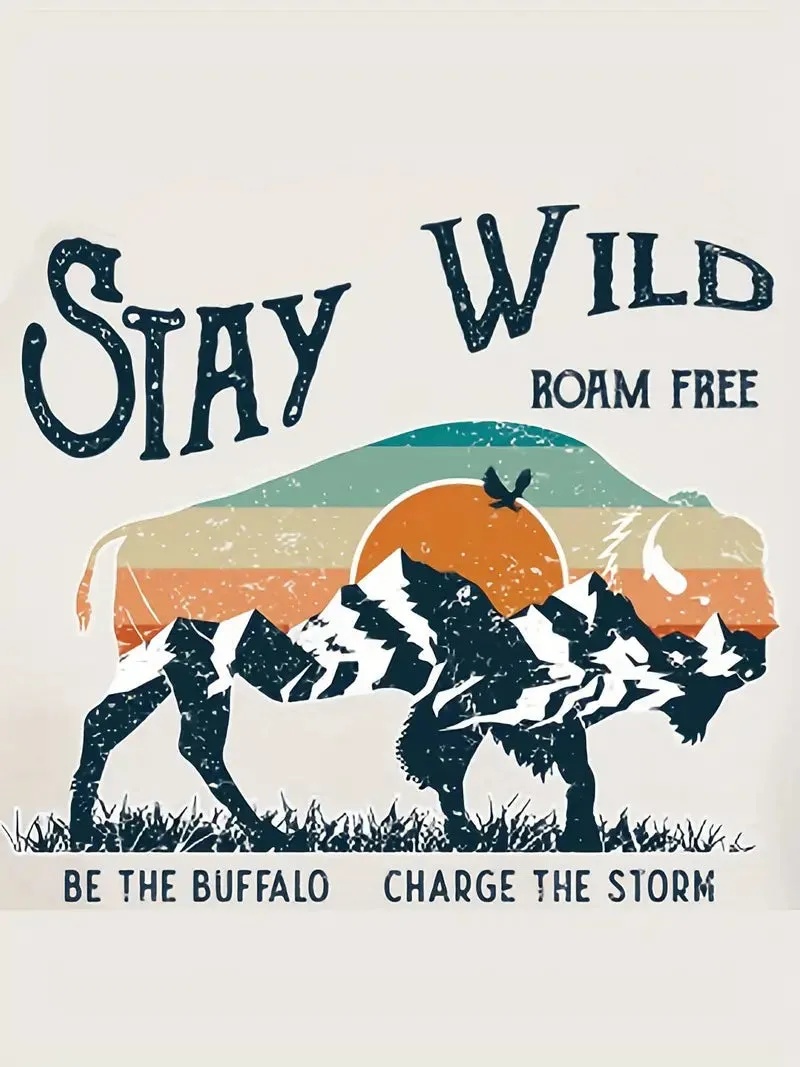"Stay Wild" Aztec Printed Hoodie