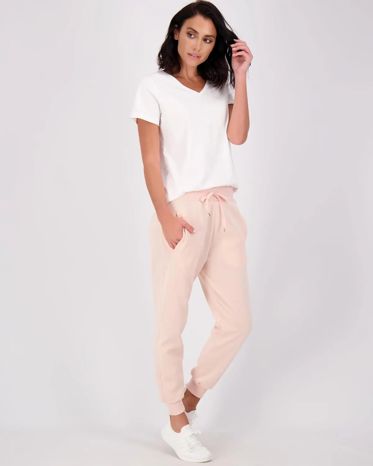 Real Essentials 3 Pack: Women's Ultra-Soft & Warm Fleece Joggers Sweatpants with Pocket (Available in Plus Size)