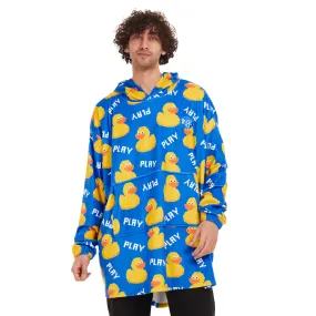 Snuggs Blanket Hoodie Blue Duck