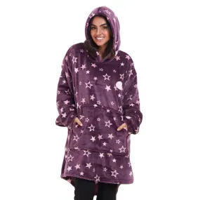 Snuggs Blanket Hoodie Purple stars