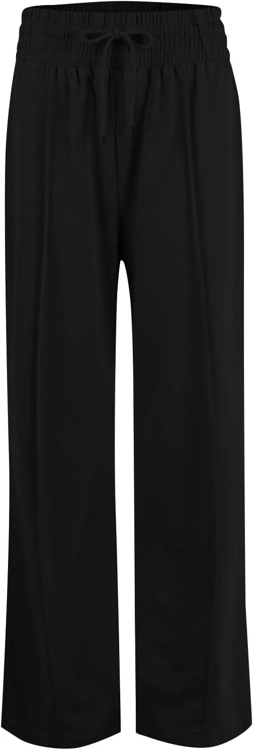 Wide Leg Sweatpants Women Casual Lightweight Drawstring High Waisted Joggers Baggy Soft Lounge Pants with Pockets