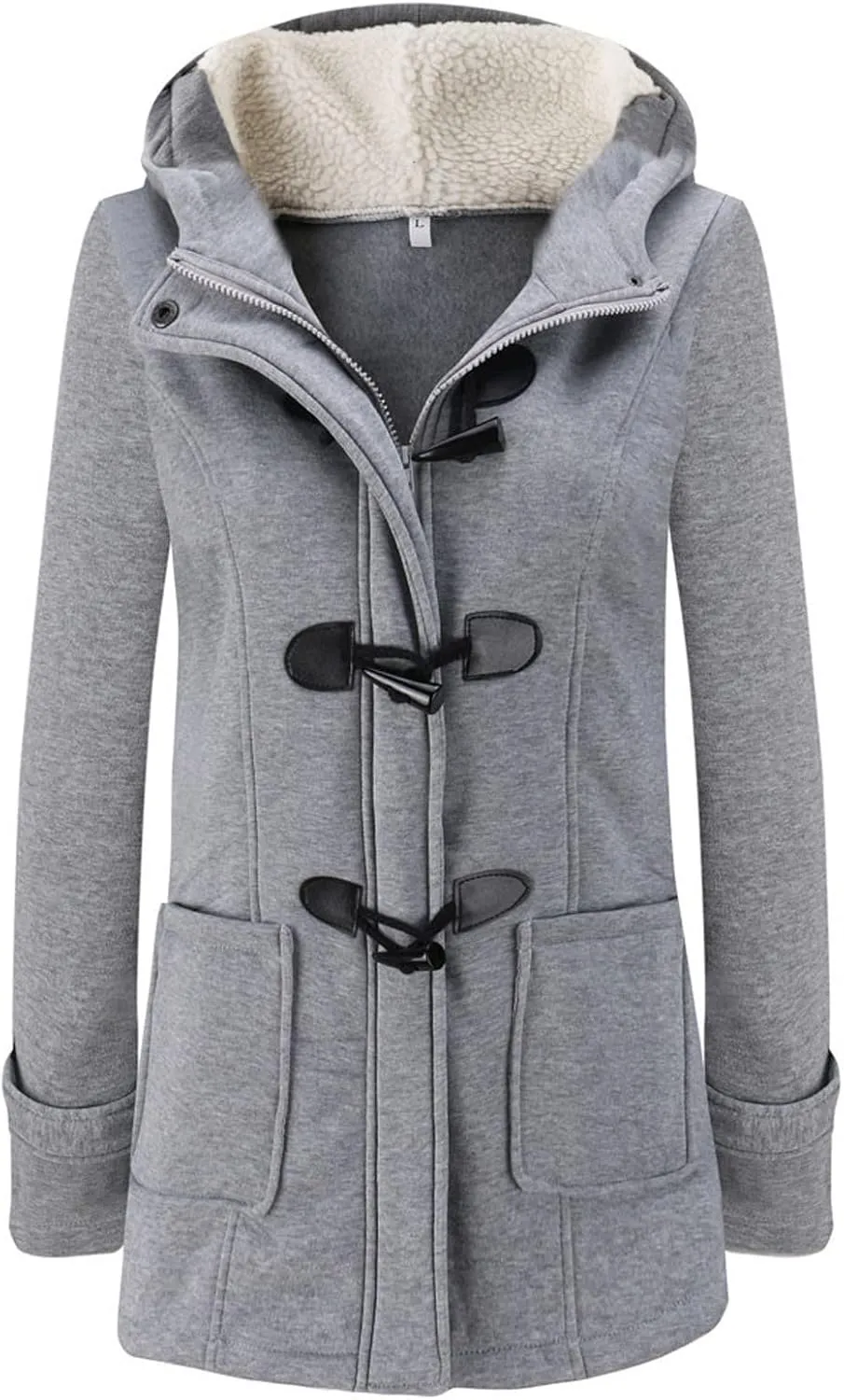 Winter Coats for Women 2023,Fuzzy Fleece Lined Sherpa Jacket Lapel Button Down Long Warm Parka Outerwear
