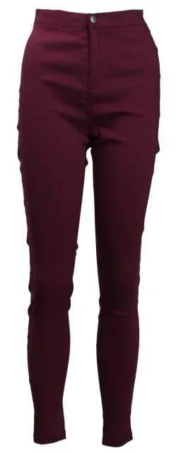 Women Denim Skinny Jeggings Pants High Waist Stretch Jeans Slim Pencil Trousers