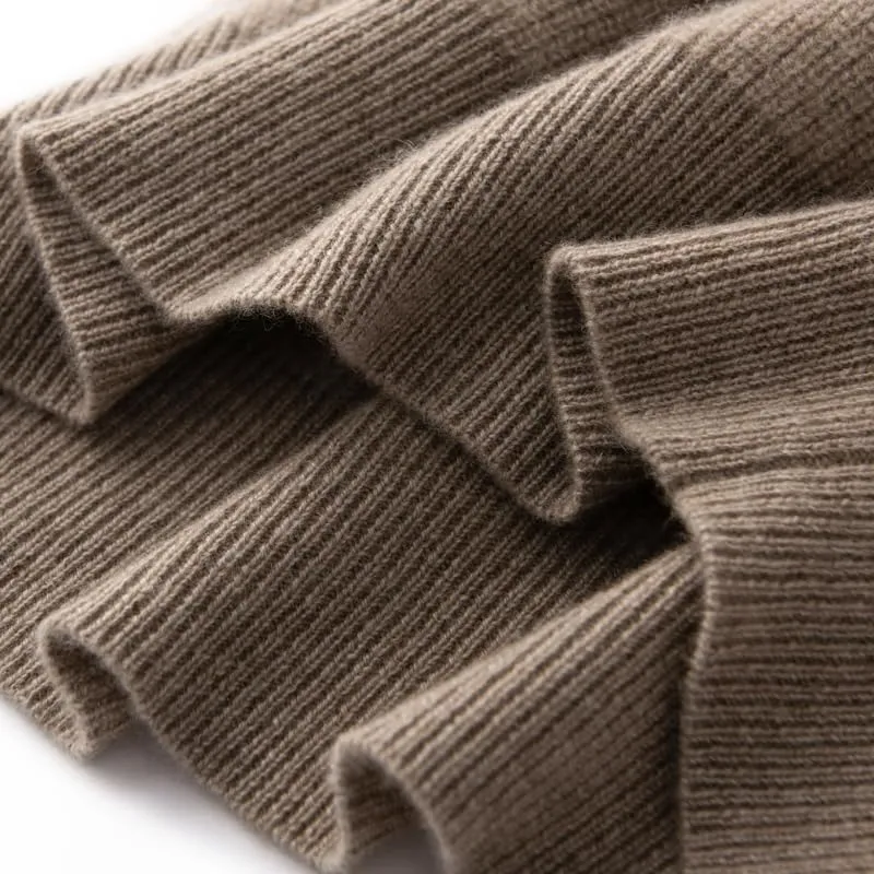 Women's Cashmere and Merino Wool Blend V Neck Sweater Lightweight Knit Sweater