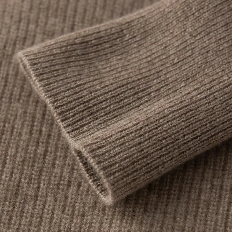 Women's Cashmere and Merino Wool Blend V Neck Sweater Lightweight Knit Sweater
