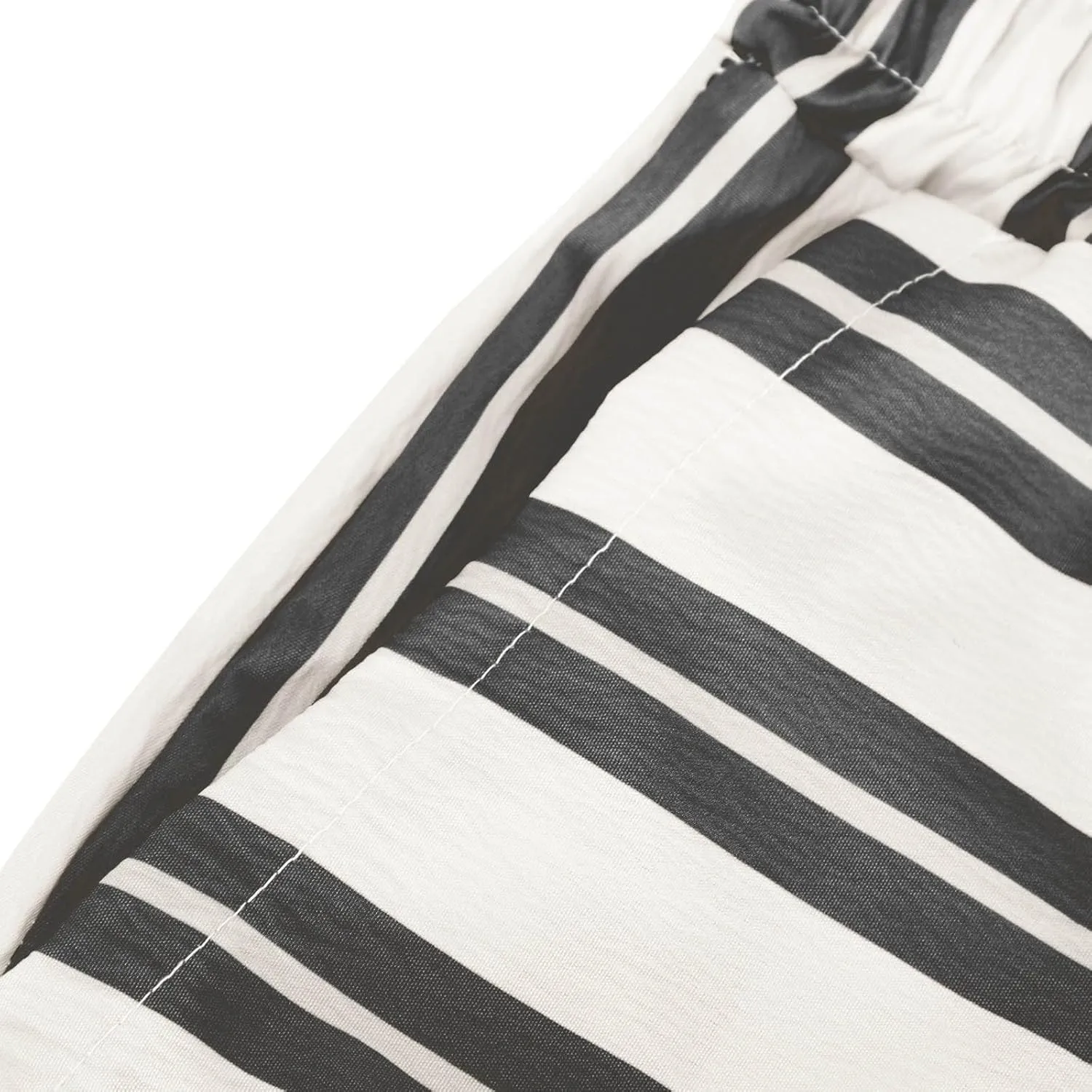 Women's Casual Pants High Waisted Striped Straight Wide Leg Ladies Baggy Relaxed Fit Y2k Trousers Pockets Plus Size