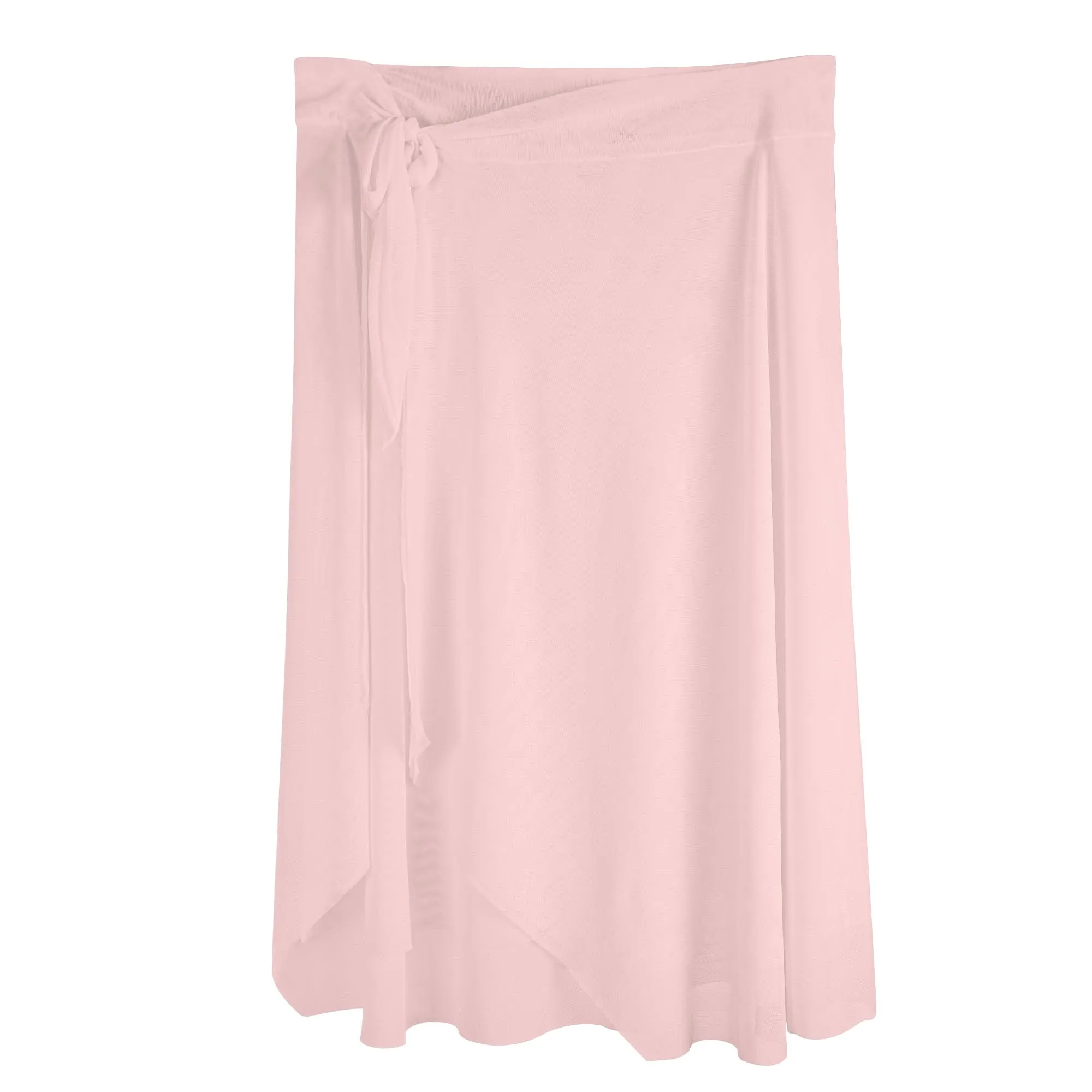Womens Coral Swimsuit Cover Up Ruffle Tie Side Beach Sarong Wrap Maxi Skirt