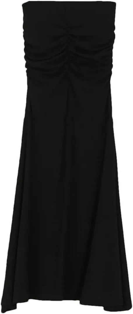 Women's Pleated Satin High Waist Skirt A-Line Casual Classic Retro Outdoor Skirt