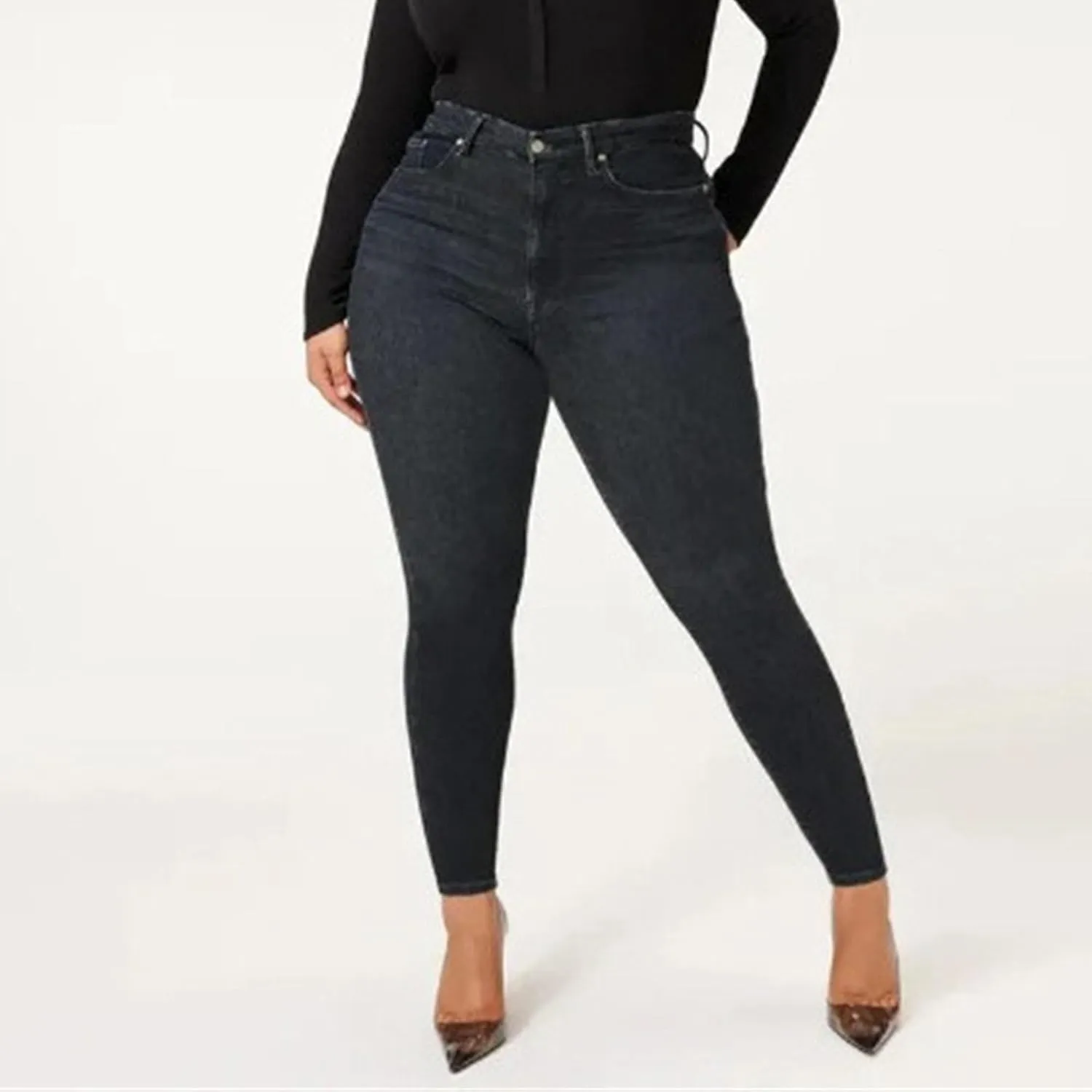 Women's Plus Size Skinny Jeans High Waist Skinny Stretchy Classic Ankle Jeans Slimming Denim Pants
