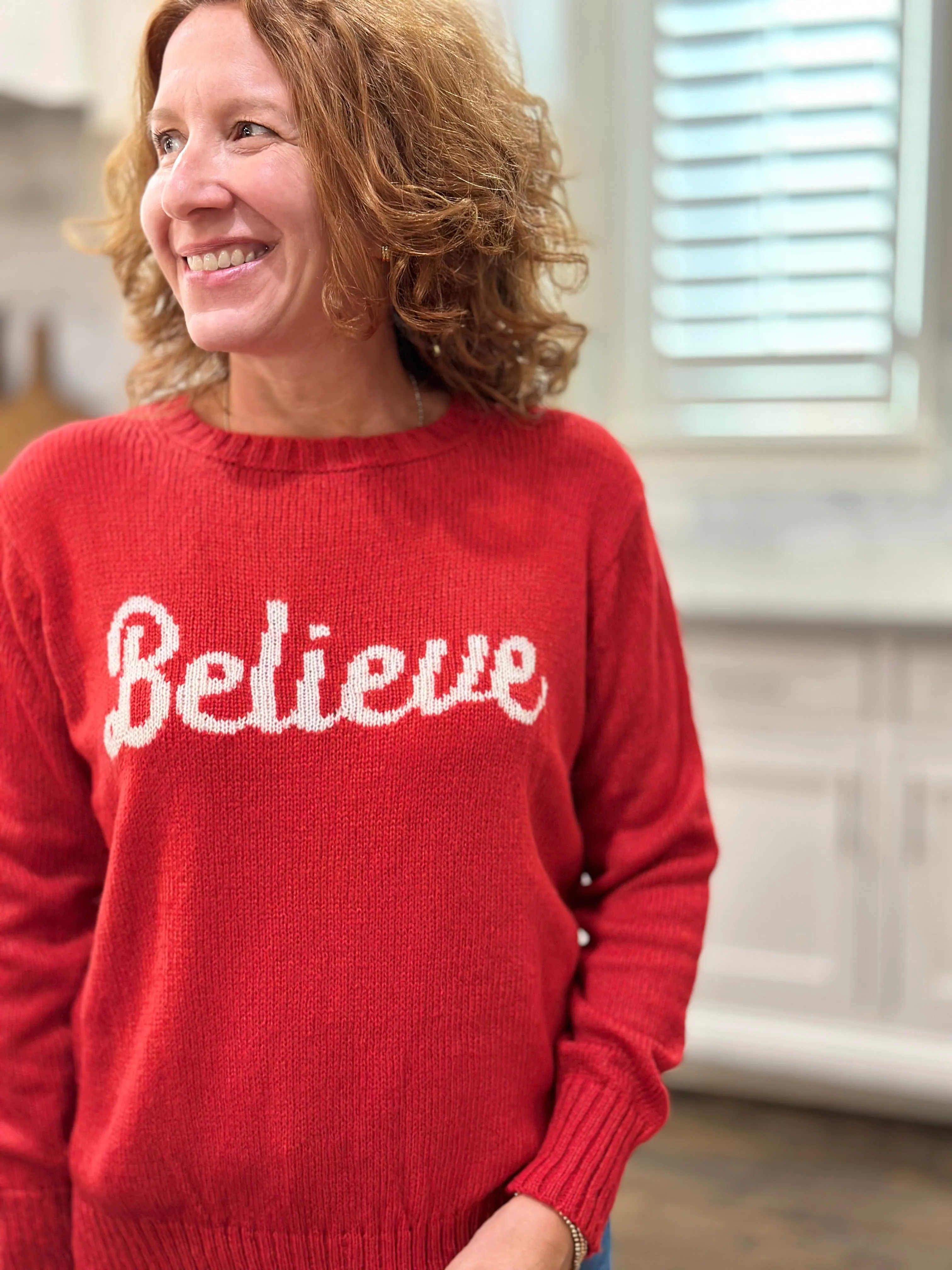 Wooden Ships Believe Lightweight Crew Sweater