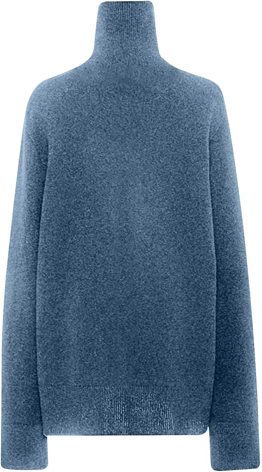 Wool Sweater Women Fall Fashion 2024 Cashmere Pullover Sweaters Lightweight Turtleneck Sweater