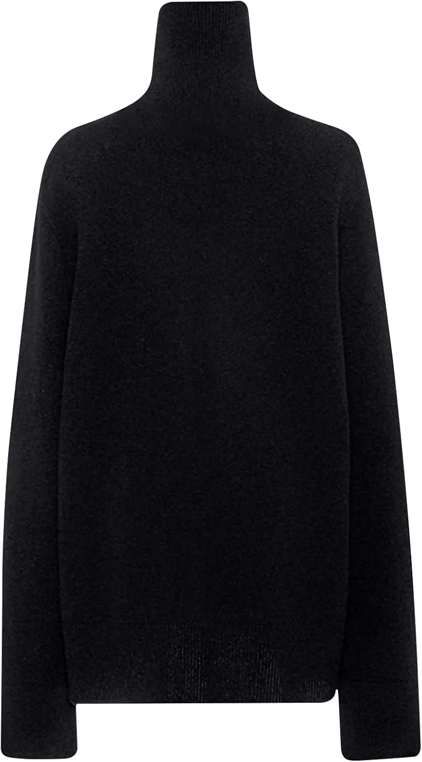 Wool Sweater Women Fall Fashion 2024 Cashmere Pullover Sweaters Lightweight Turtleneck Sweater